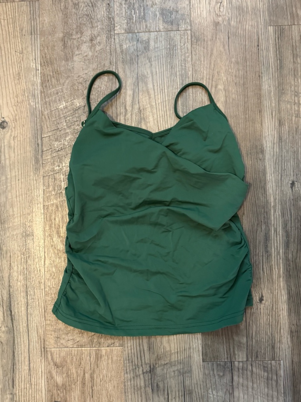 Lime Ricki Evergreen Adjustable-Strap Tankini, L NWT